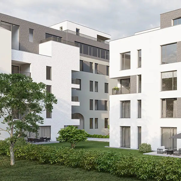 Visualisierung der Neubauten in der Solmsstraße